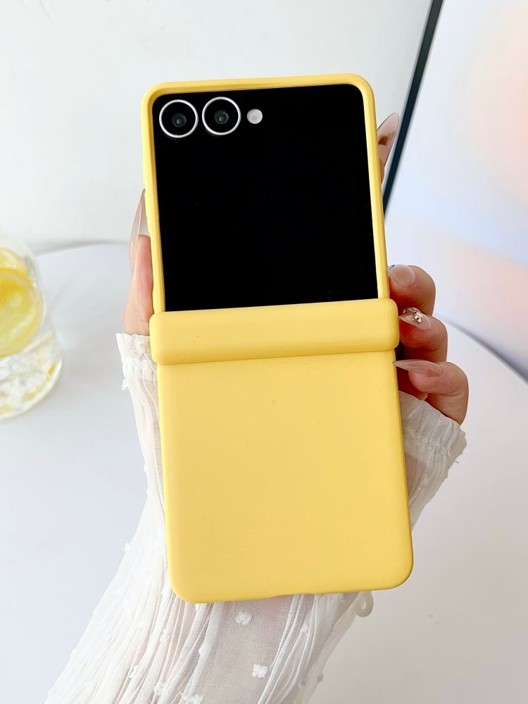 智能手机壳 用于 Samsung Galaxy Z Flip3, 硅胶, 黄色
