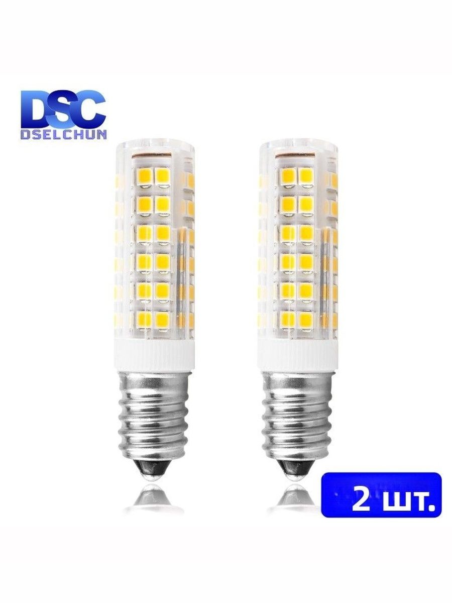 DSELCHUNЛампочка,Цоколь:E14,7Вт,Светодиодная,2шт.