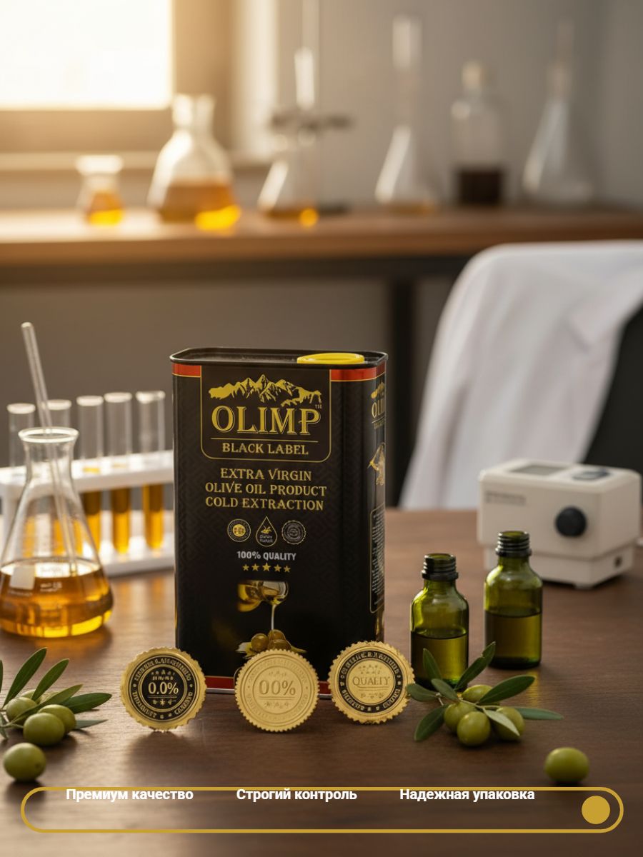 Масло Оливковое для салатов и жарки Olimp Extra Virgin нерафинированное, Высший сорт (Греция) ж/б 1л