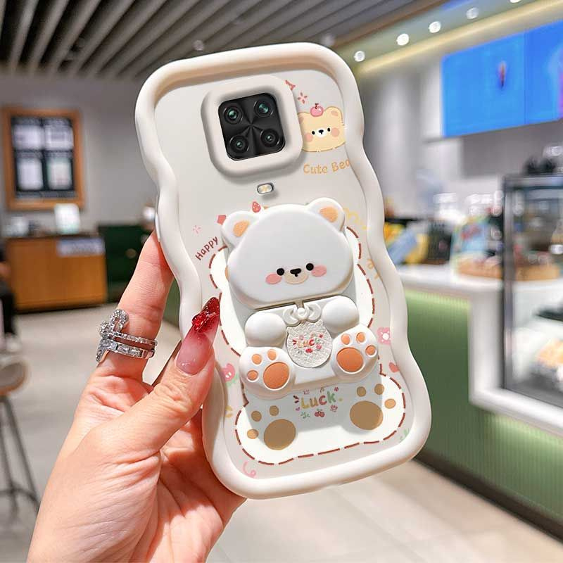 Чехол для телефона Redmi Note 9 Pro / силиконовый защитный чехол с защитой камеры, с 2pcs( Милый медвежий #1