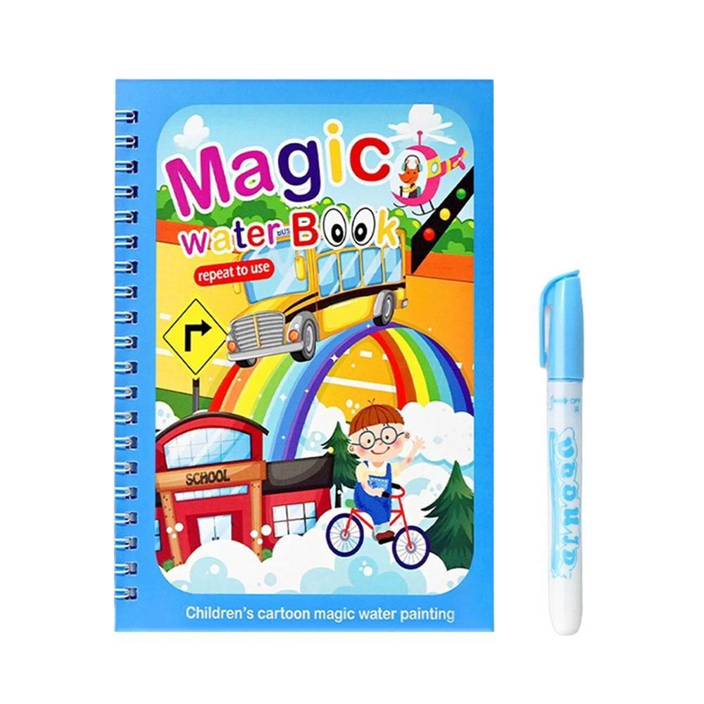 Многоразовая водная раскраска с маркером Magic Water Book Морские обитатели #1