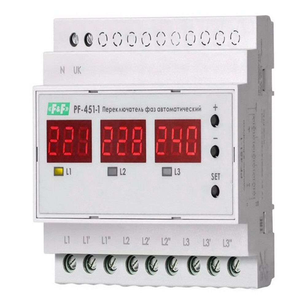 Реле времени модульное F&F PCZ-525 (EA02.002.005) 230 В 16 А тип AC 4P ...