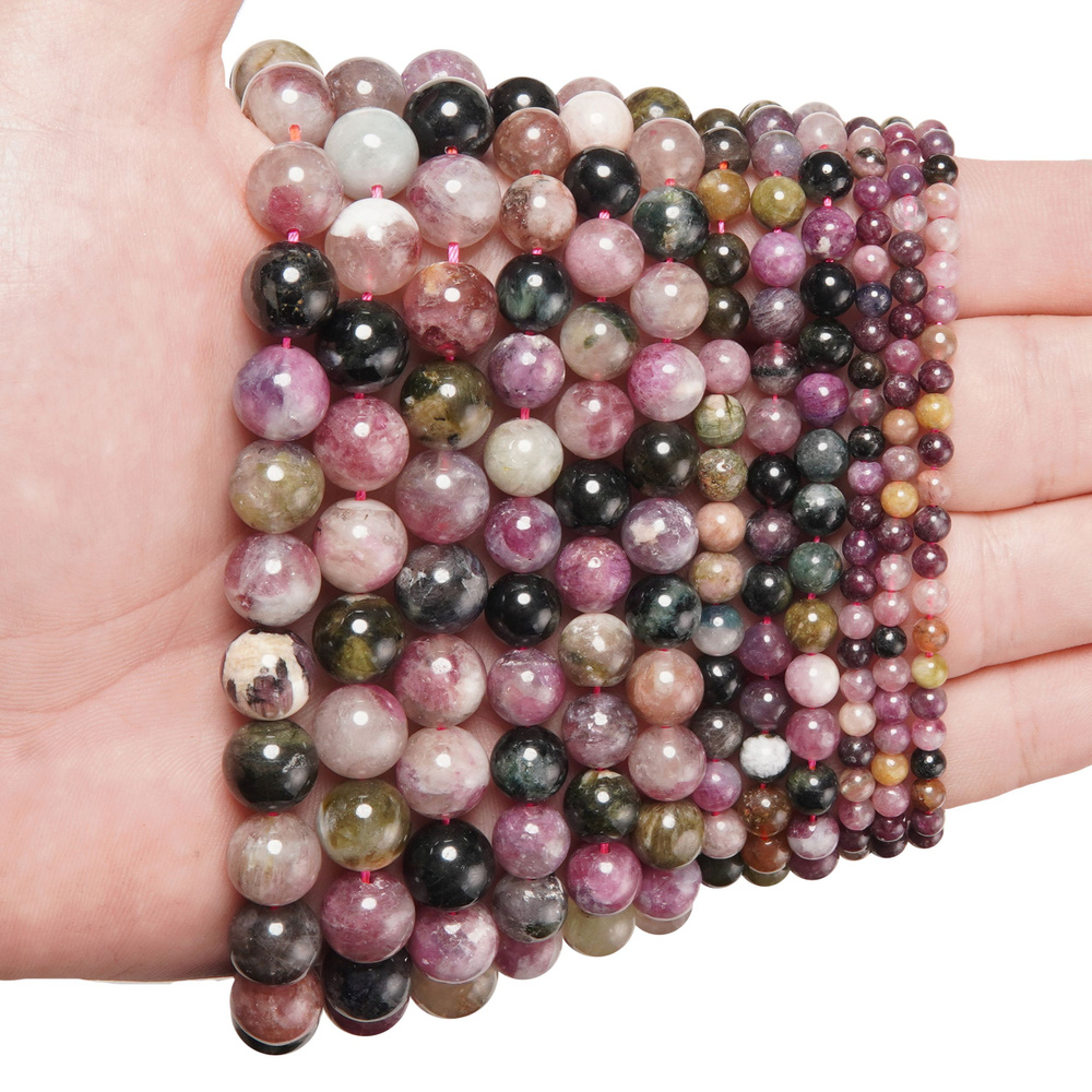 Турмалин 4 мм, бусины на нитке (около 88 шт) - купить с доставкой по ...