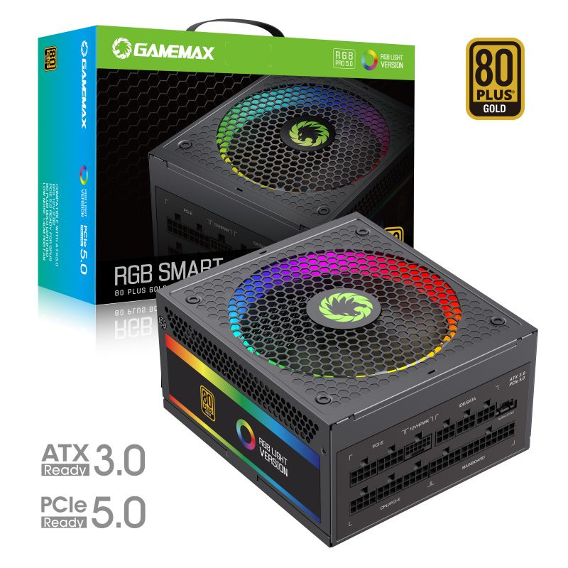 Блок питания ATX 850W GAMEMAX RGB-850 PRO 5.0 Black (Черный 850W 140мм ...