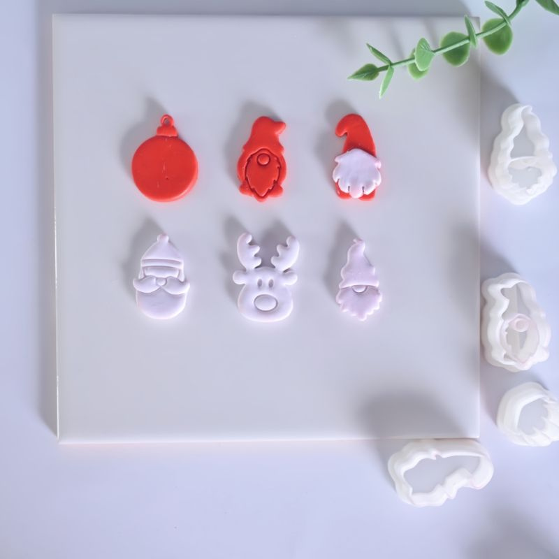 Резак из полимерной глины, резак для сережек Рождественский каттер ...