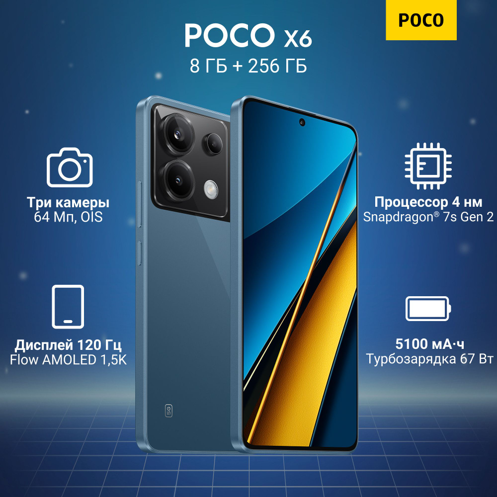 Смартфон Poco POCO X6 5G - купить по выгодной цене в интернет-магазине OZON  (1382939276)