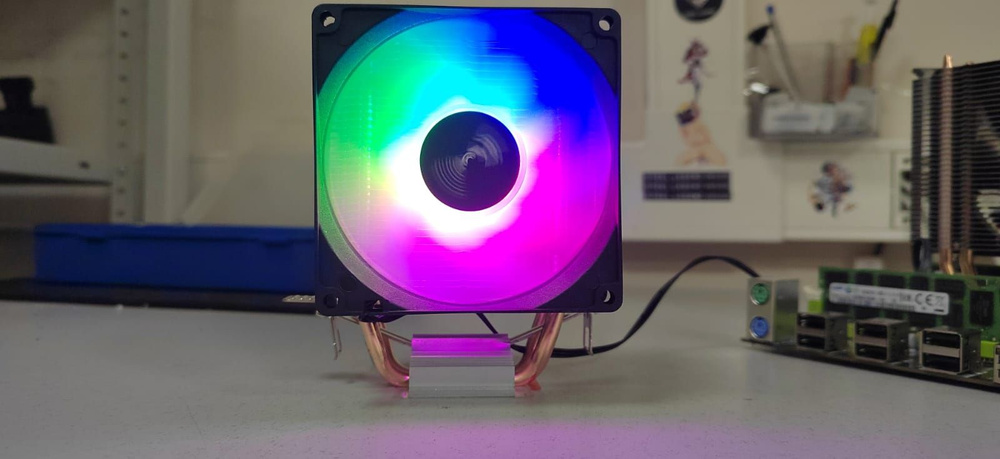 Башенный кулер для процессора Intel, AMD с подсветкой RGB 2 тепловые ...