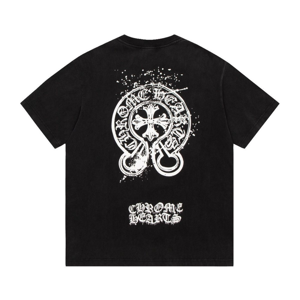 Футболка Chrome Hearts, размер 52, цвет черный, 棉花 - купить по выгодной ...