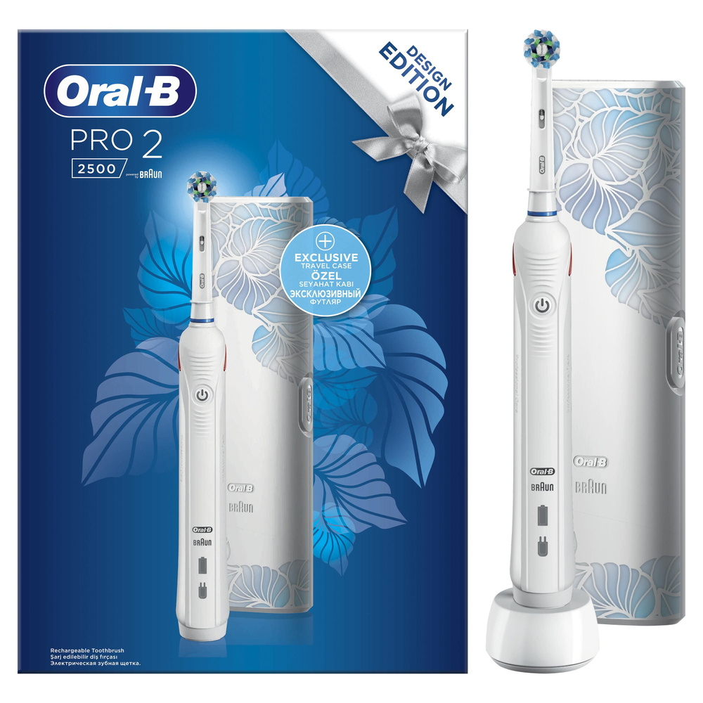 Oral-B Электрическая зубная щетка Электрическая зубнaя щеткa Braun Oral-B PRO 2 2500 White (D501.513.2X), #1