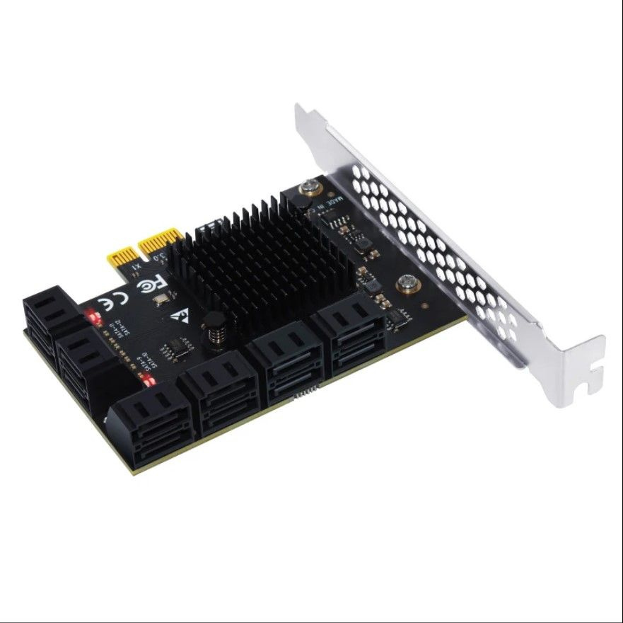 Контроллер PCI - E x1 - SATA 3.0 12 портов HDD SSD - купить с доставкой ...