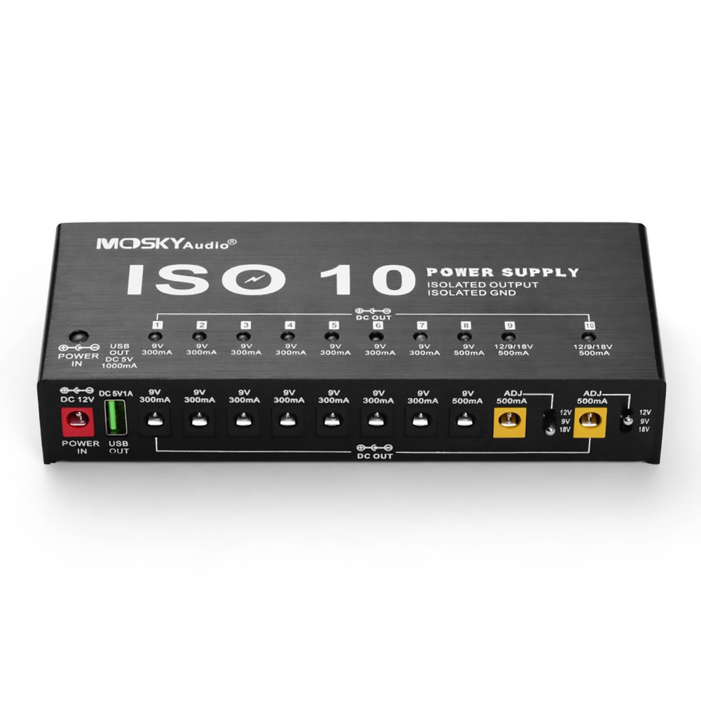 Блок питания для гитарных эффектов MOSKYAudio ISO-10 - купить с ...