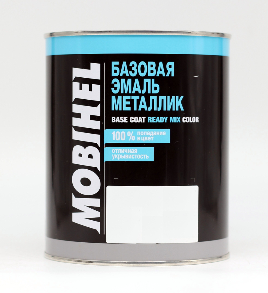 Эмаль MOBIHEL базовая металлик Phantom silver metallic 496, 1 литр #1