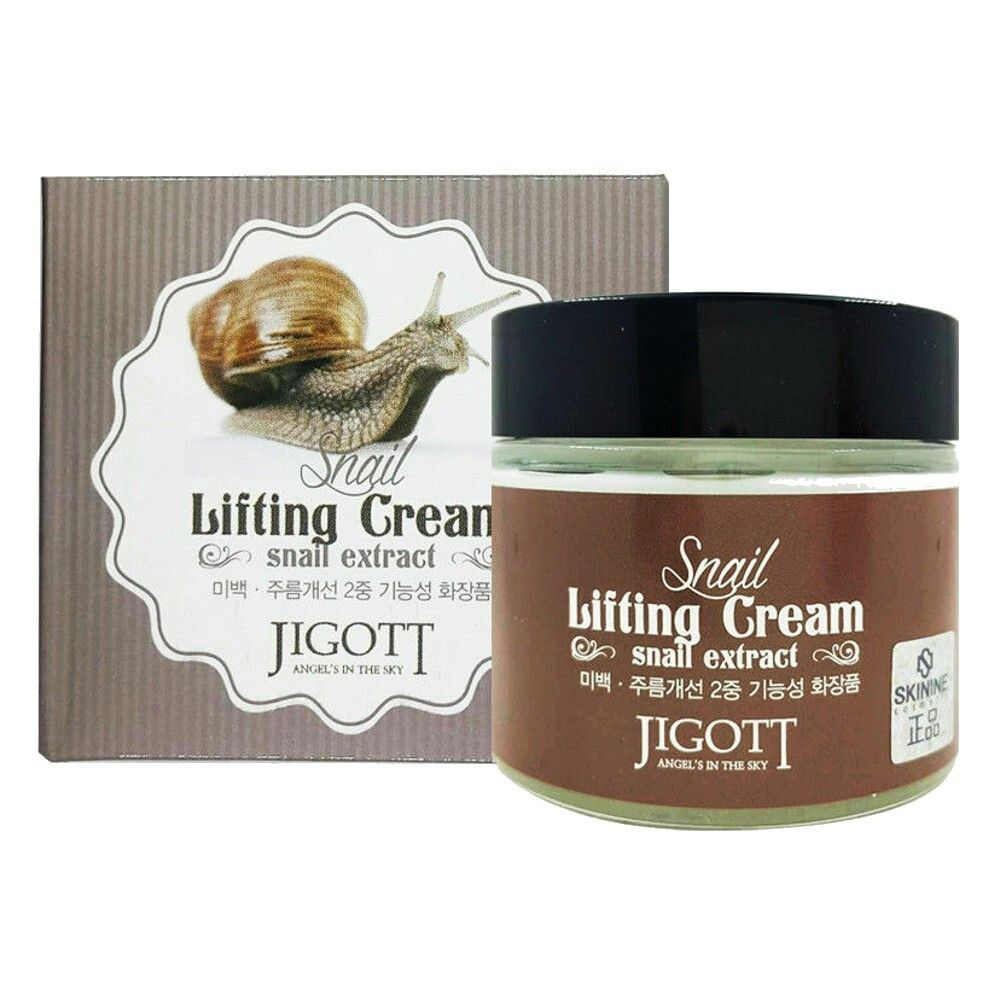 Подтягивающий крем для лица с экстрактом слизи улитки Jigott Snail Lifting Cream, 70 ml  #1