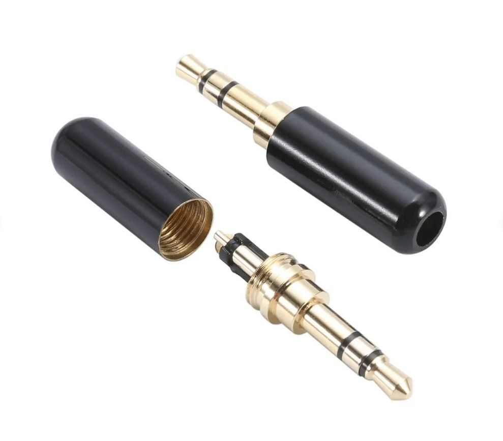 Аудио штекер, коннектор разъем Mini Jack 3.5мм, 3pin (Черный) - купить ...