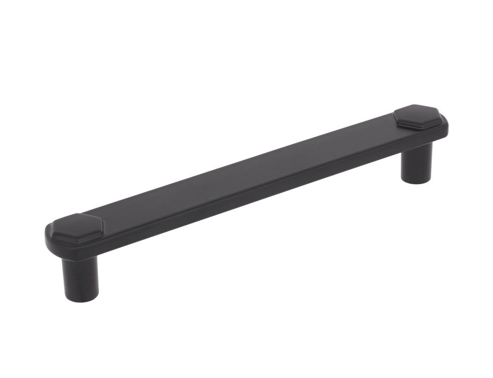 Ручка-скоба мебельная Kooning ЦАМ 128 мм цвет матовый черный  #1