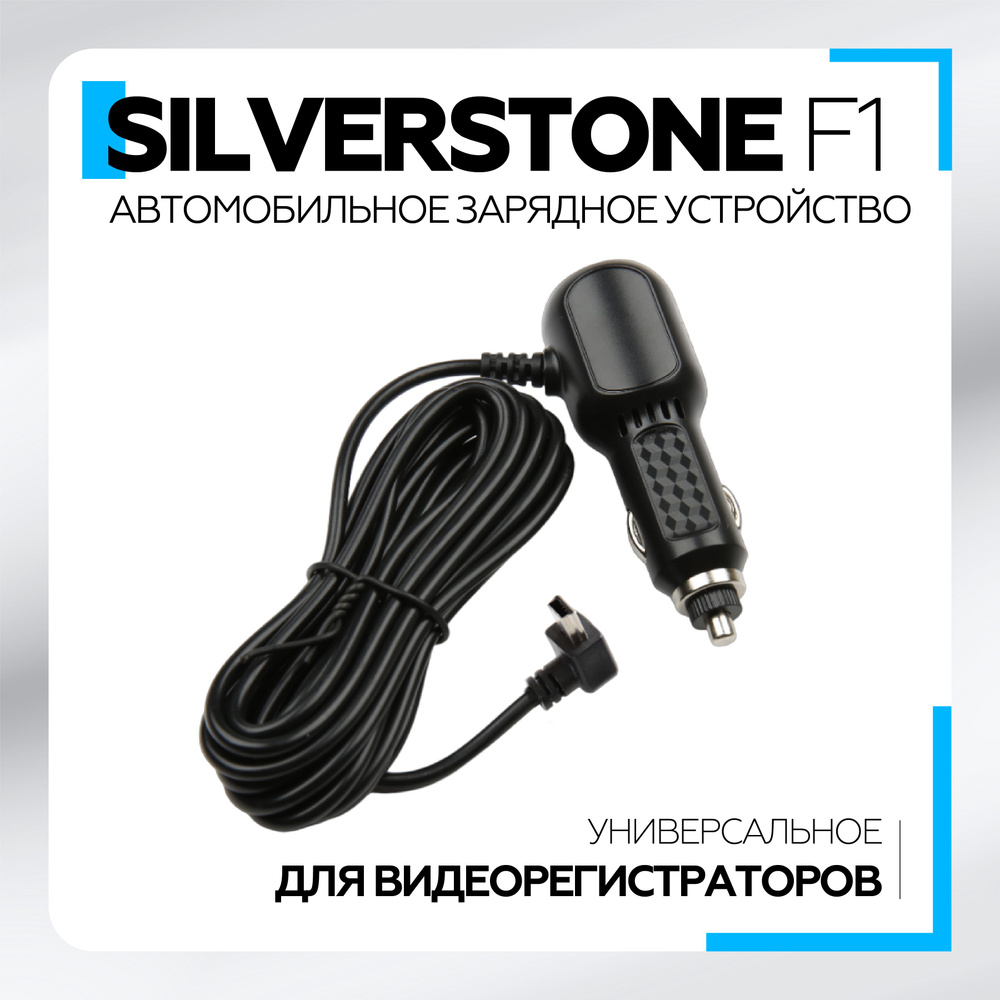 Автомобильное зарядное устройство Silverstone F1 ЗУ для ВР универсальное  mini USB_Г-образный штекер miniUSB - купить по доступным ценам в  интернет-магазине OZON (867065237)