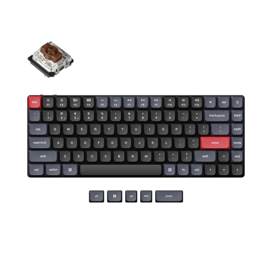 Keychron Игровая клавиатура беспроводная K3 Pro K3P-B3, (Gateron Low Profile Brown), Русская раскладка, #1