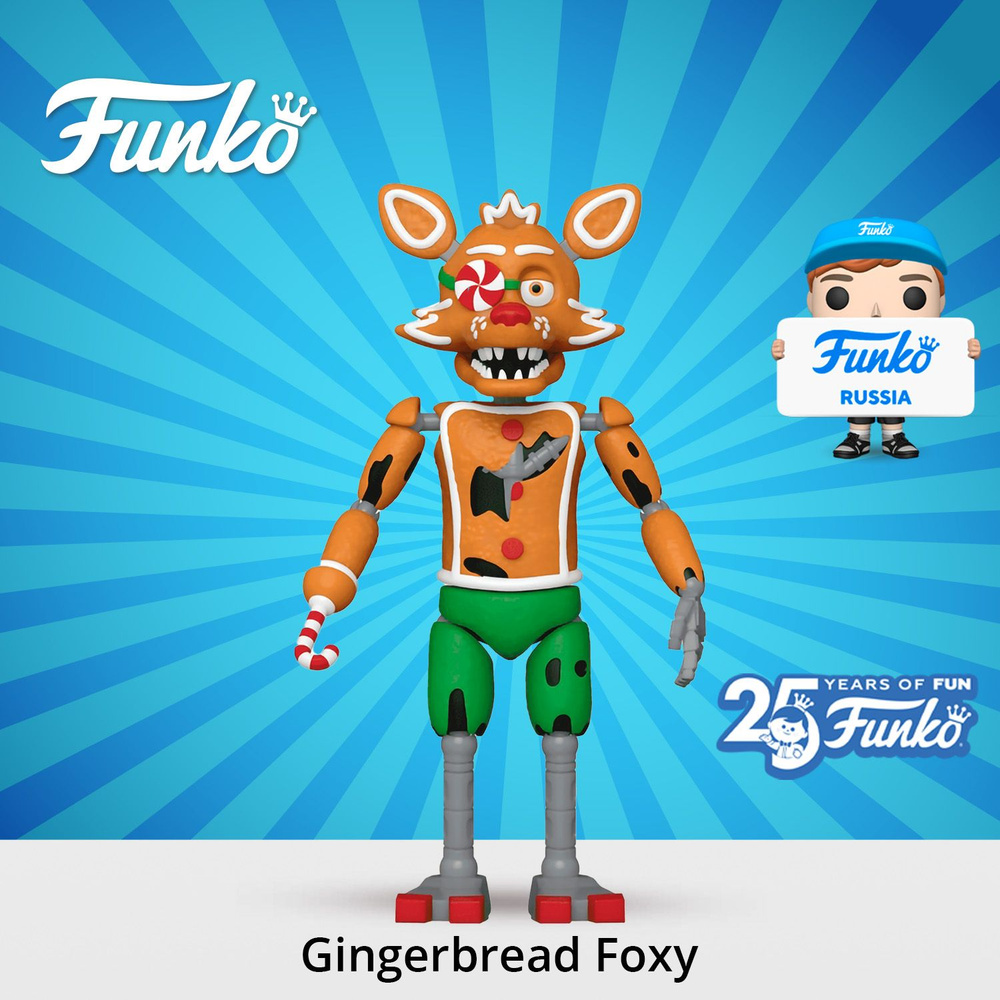 Фигурка Funko Action Figure Games FNAF Holiday Gingerbread Foxy / Фанко ПОП  по мотивам компьютерной игры 