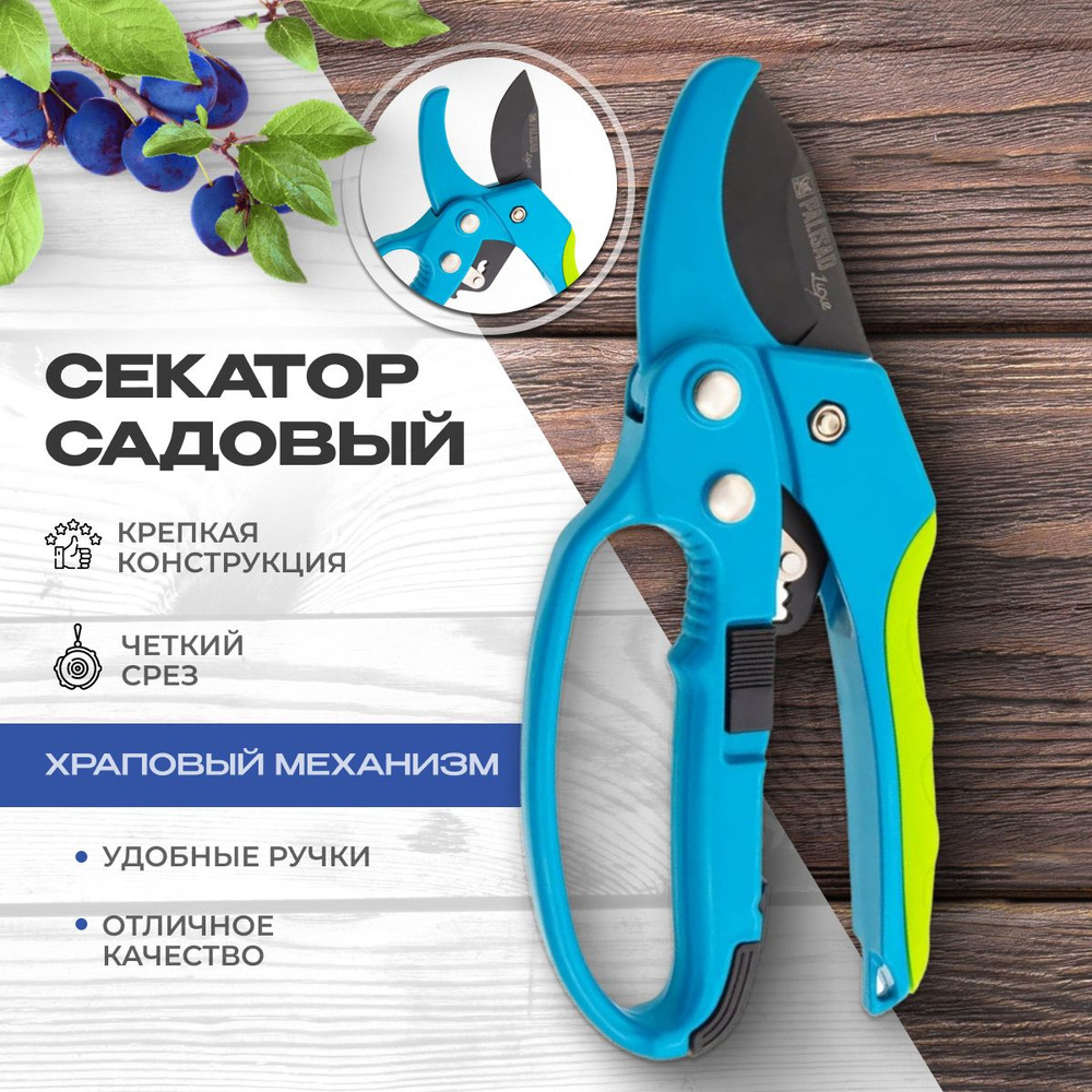 Секатор Palisad НАИМЕНОВАНИЕ: садовый с храповым механизмом, Для сада и ...