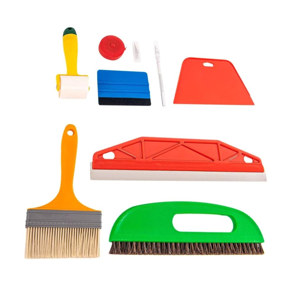 Набор инструментов для сглаживания обоев. Окно. Пленка. Рука. - купить ...