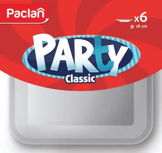 Paclan Тарелка пластиковая Party, квадратная, 180 мм, 6 шт #1