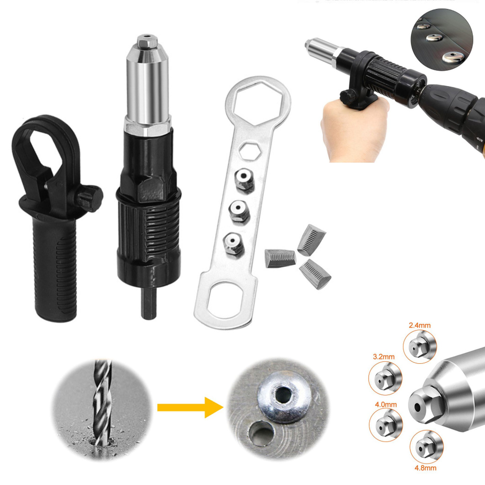 Клепальная дрель-преобразователь насадки Электрическая дрель-шуруповерт ...