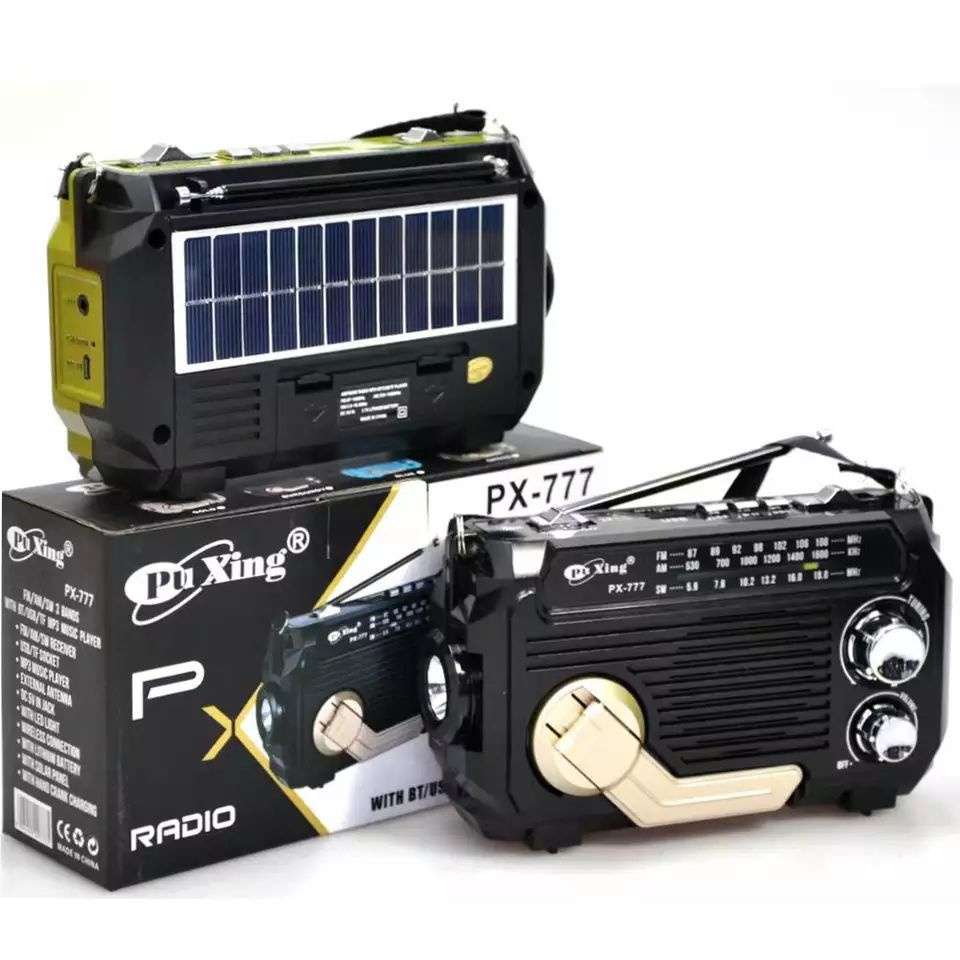 Радиоприемник аварийный JOC PX-777BT USB, microSD, Bluetooth, солнечная батарея, рукоятка механической #1