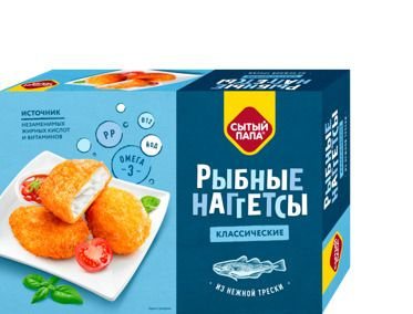 Наггетсы рыбные тресковые Сытый Папа, замороженные, 250 г  #1