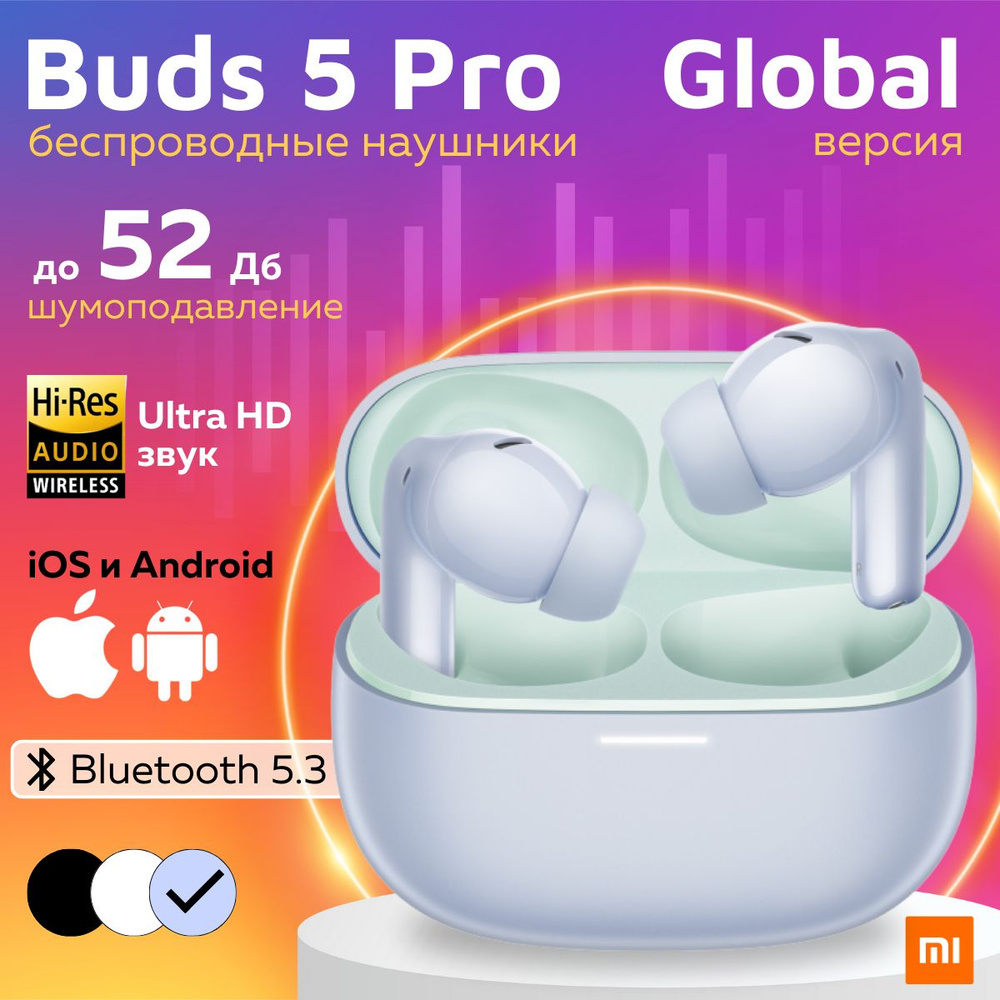 Наушники беспроводные Xiaomi Redmi Buds 5 Pro Global (M2317E1) Blue #1