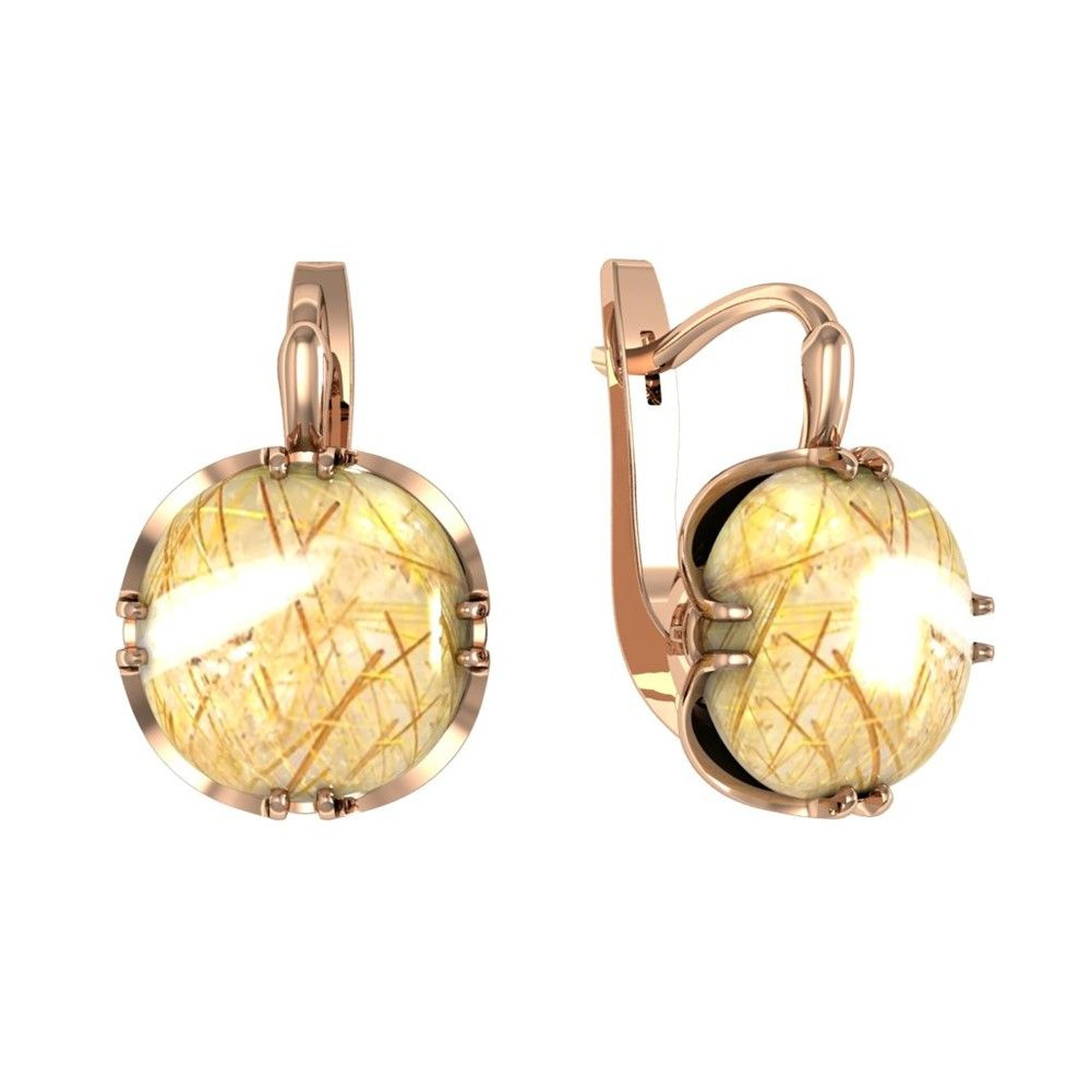 Приволжский Ювелир Серьги ювелирные Серебро позолоченное 925 пробы ...