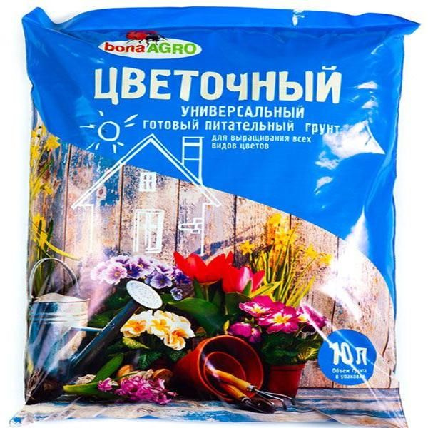 Грунт питательный для комнатных цветов bonaAGRO,10л - купить по низкой ...