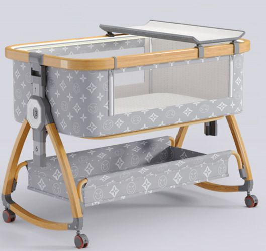 Кровать колыбель для новорожденных с матрасом и съемным пеленальным столиком  #1