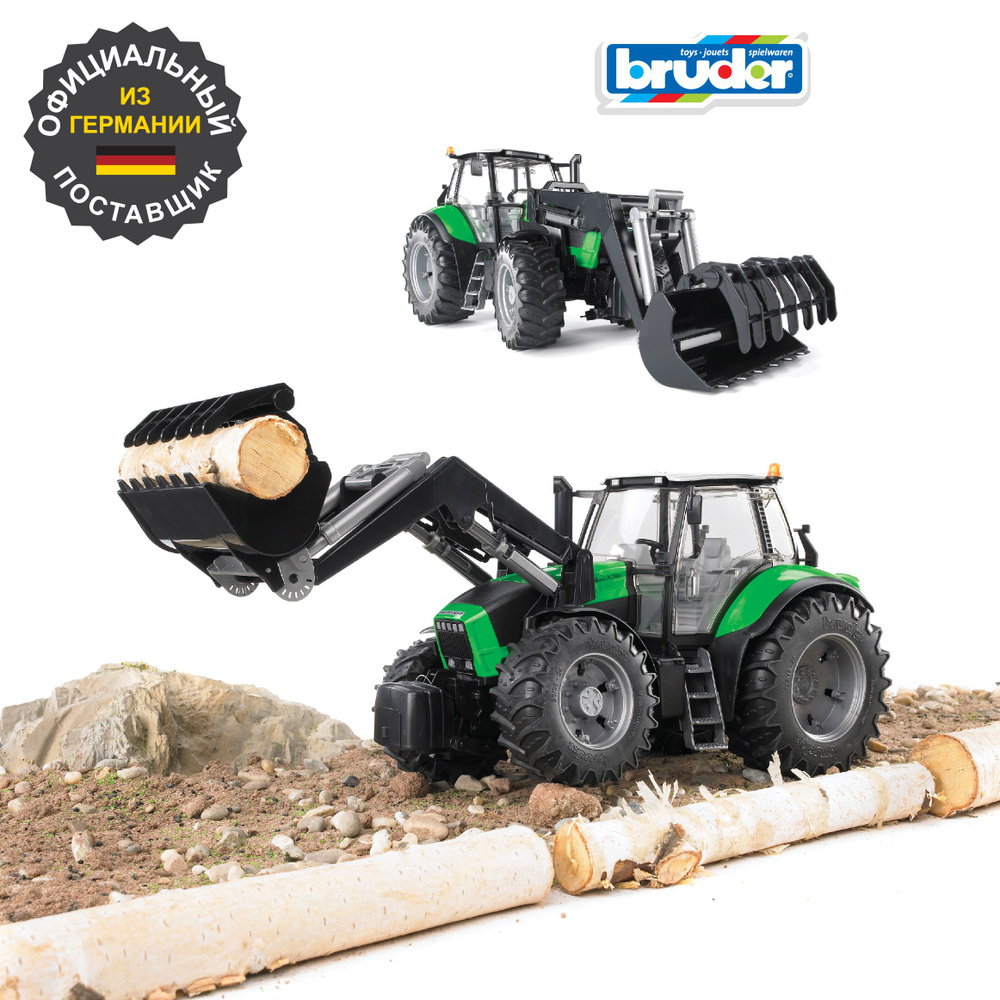 Трактор Bruder Deutz Agrotron X720 с погрузчиком Брудер, 03-081 - купить с  доставкой по выгодным ценам в интернет-магазине OZON (631543120)