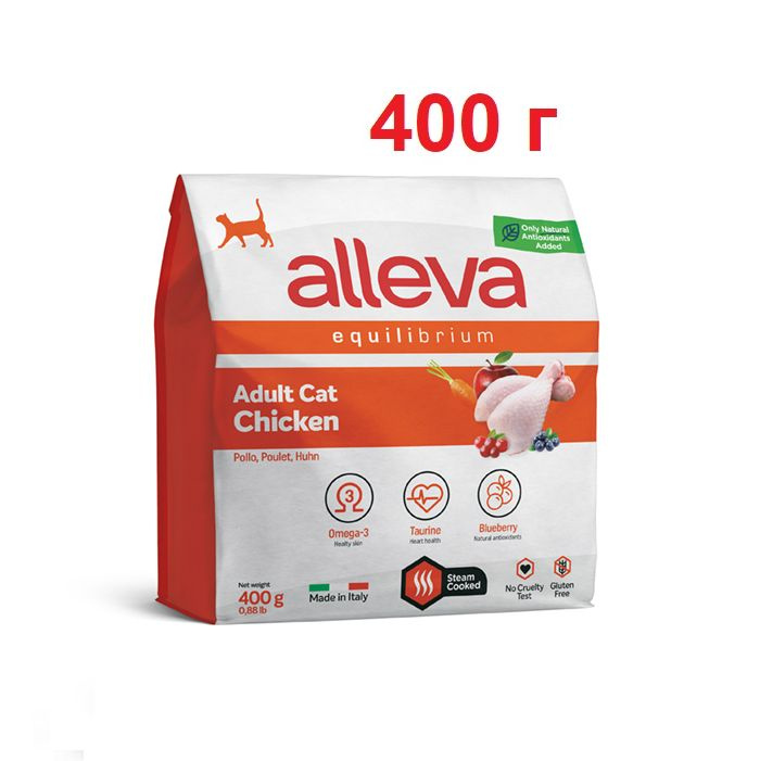 Alleva Equilibrium Chicken Adult Cat - 400г сухой корм с курицей для взрослых кошек  #1