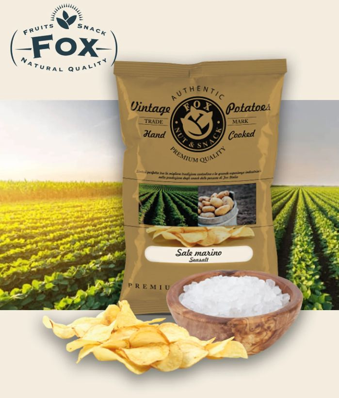 Fox Картофельные чипсы с морской солью 300г (Италия) #1