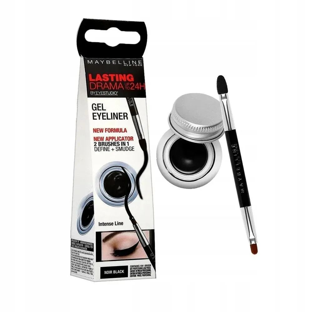 Maybelline New York Гелевая подводка Eye Studio Lasting Drama, черный 3г #1