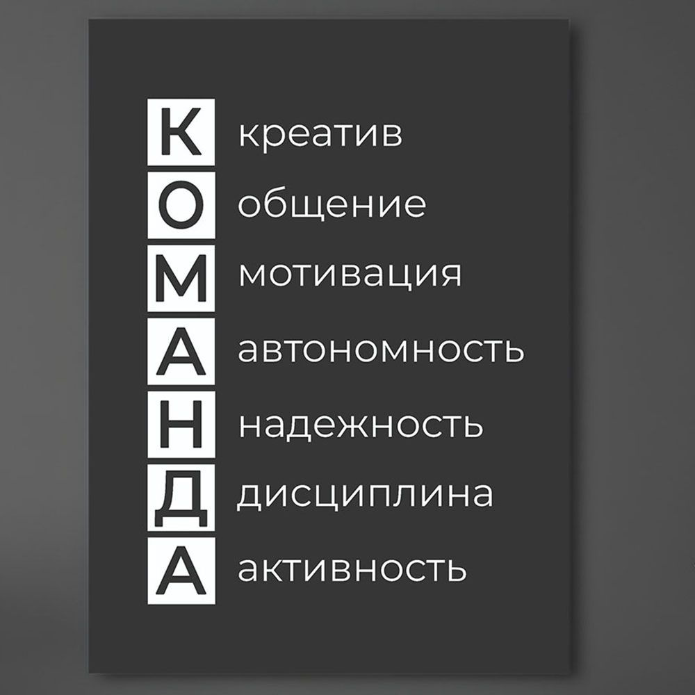 Картина на стену для интерьера Pechat vip Мотивационный постер 40х60 см арт.91  #1