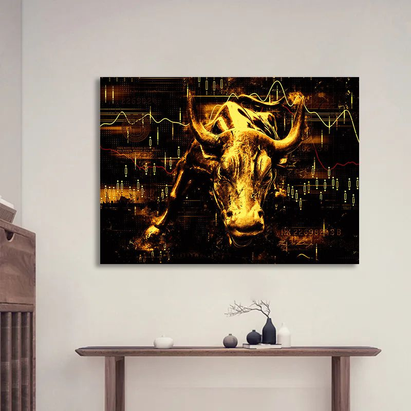Картина для офиса, Золотой телец, 40х60 см. #1