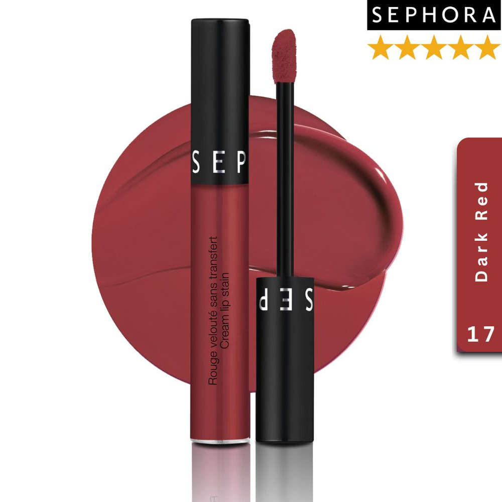 Жидкая губная помада Sephora Collection Cream Lip Stain, 17 Dark Red, 5 мл #1