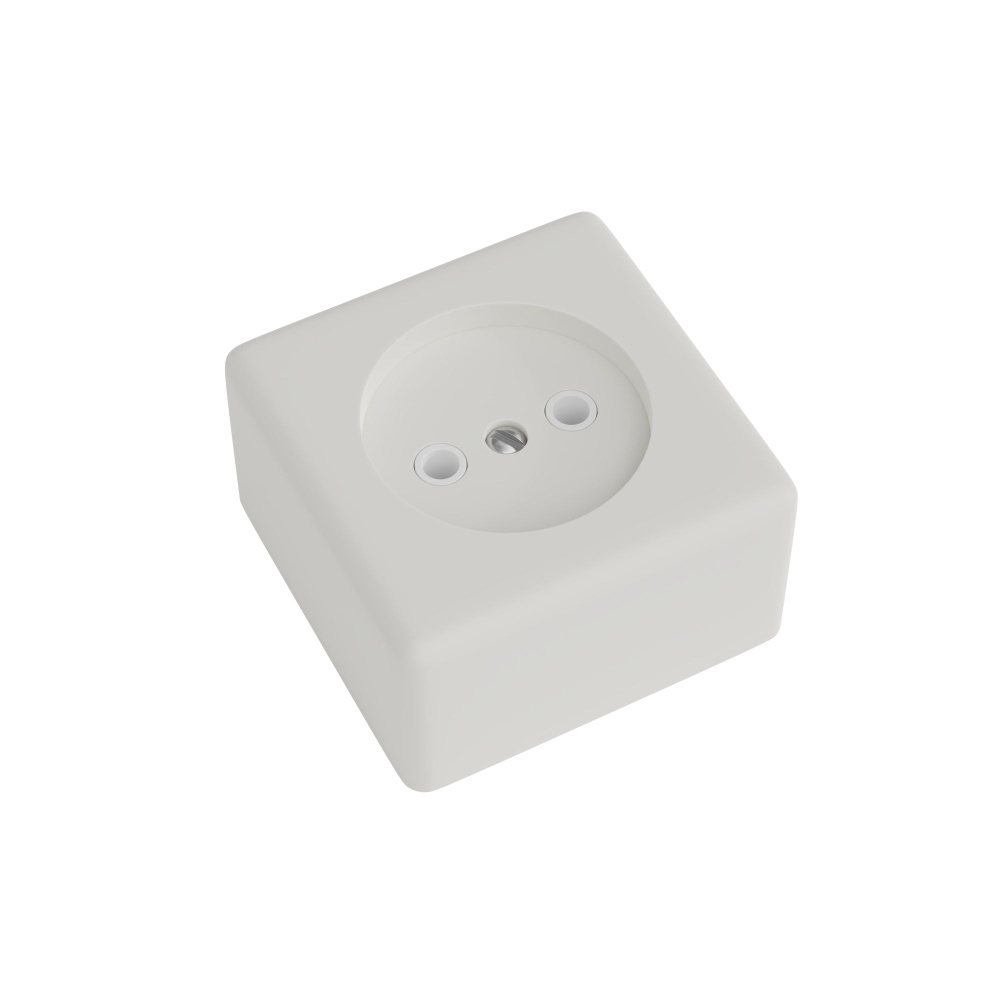 Розетка одноместная открытой установки РА 16-019 с монтажной панелькой ...