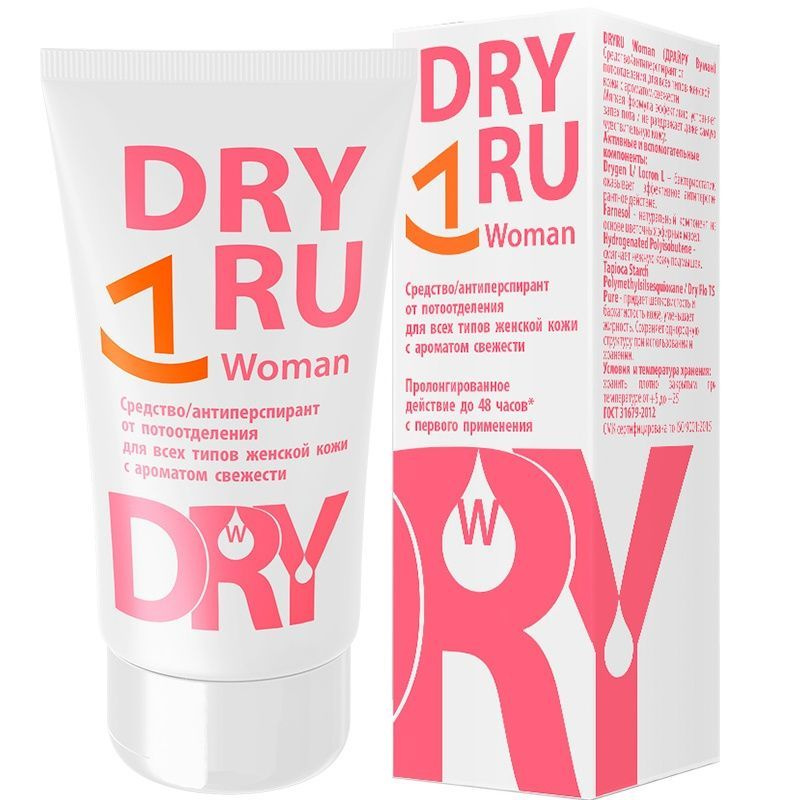 Dry ru (Драй ру) Дезодорант-антиперспирант woman для всех типов женской ...