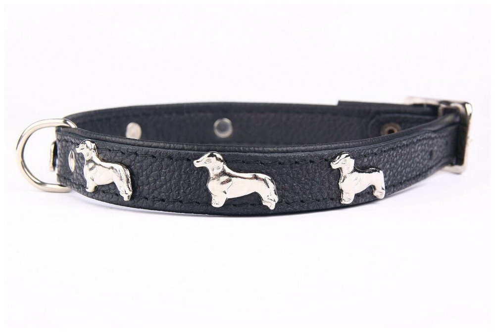 ZOOLESZCZ Ошейник для собак "Dachshund", черный, 45х2см - купить с ...