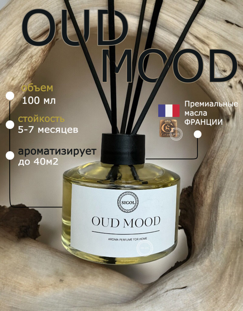 Диффузор ароматический парфюм для дома с палочками OUD MOOD  #1