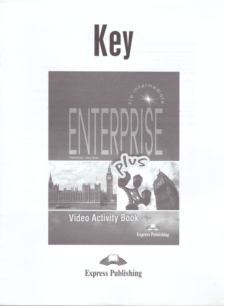 Enterprise 3 Plus Pre-Intermediate Video Activity Book Key / Буклет с ответами | Эванс Вирджиния #1