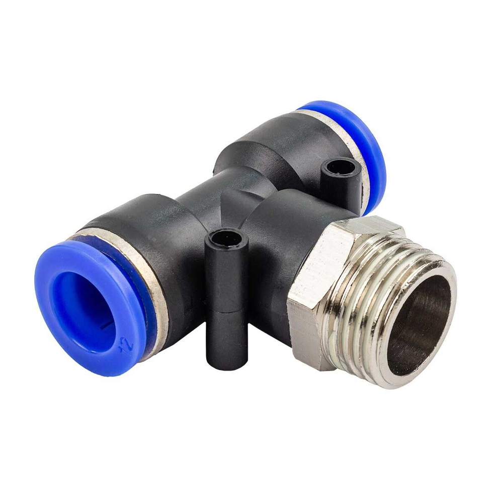 Фитинг Т-образный для пластиковых трубок 12мм с наружной резьбой 1/2 ...