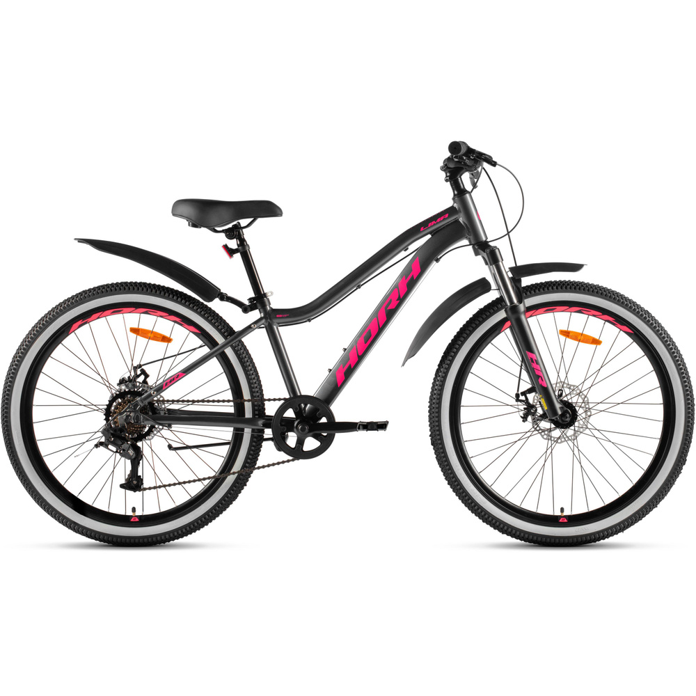 Велосипед HORH LIMA 26" (2024) Black-Pink, подростковый для девочек, алюминиевая рама, 7 скоростей, дисковые #1