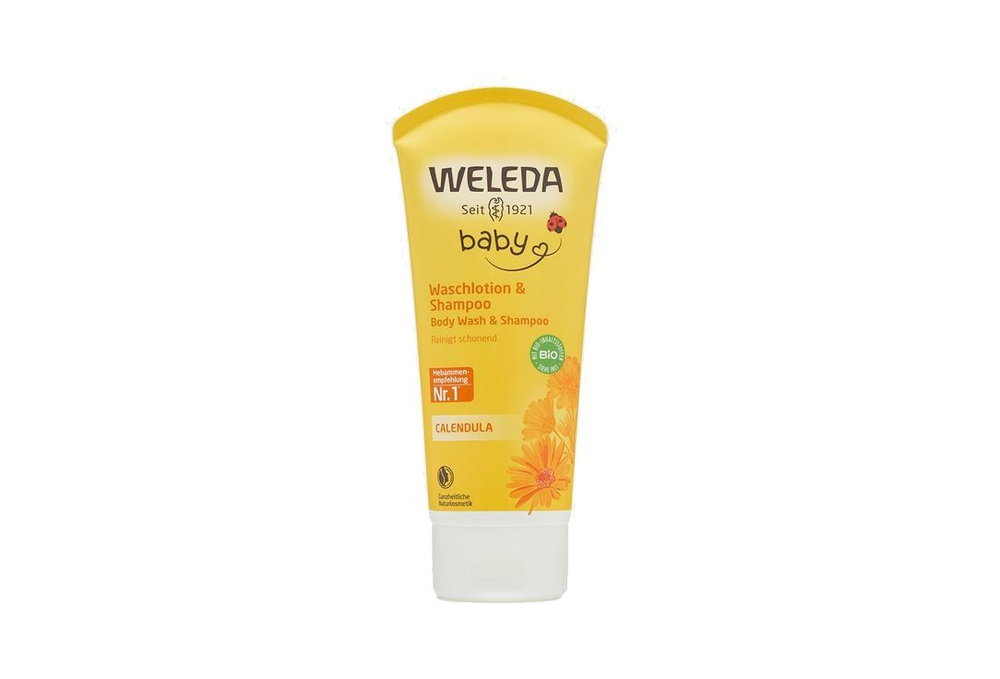 Шампунь-гель детский для волос и тела с календулой Weleda Calendula Baby Wash & Shampoo, 200 мл  #1