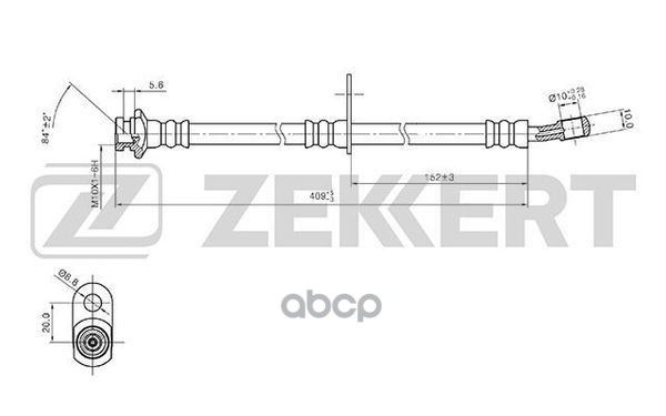 Шланг Тормозной Передний Suzuki Liana (Er) 01- Zekkert арт. bs-9395 #1