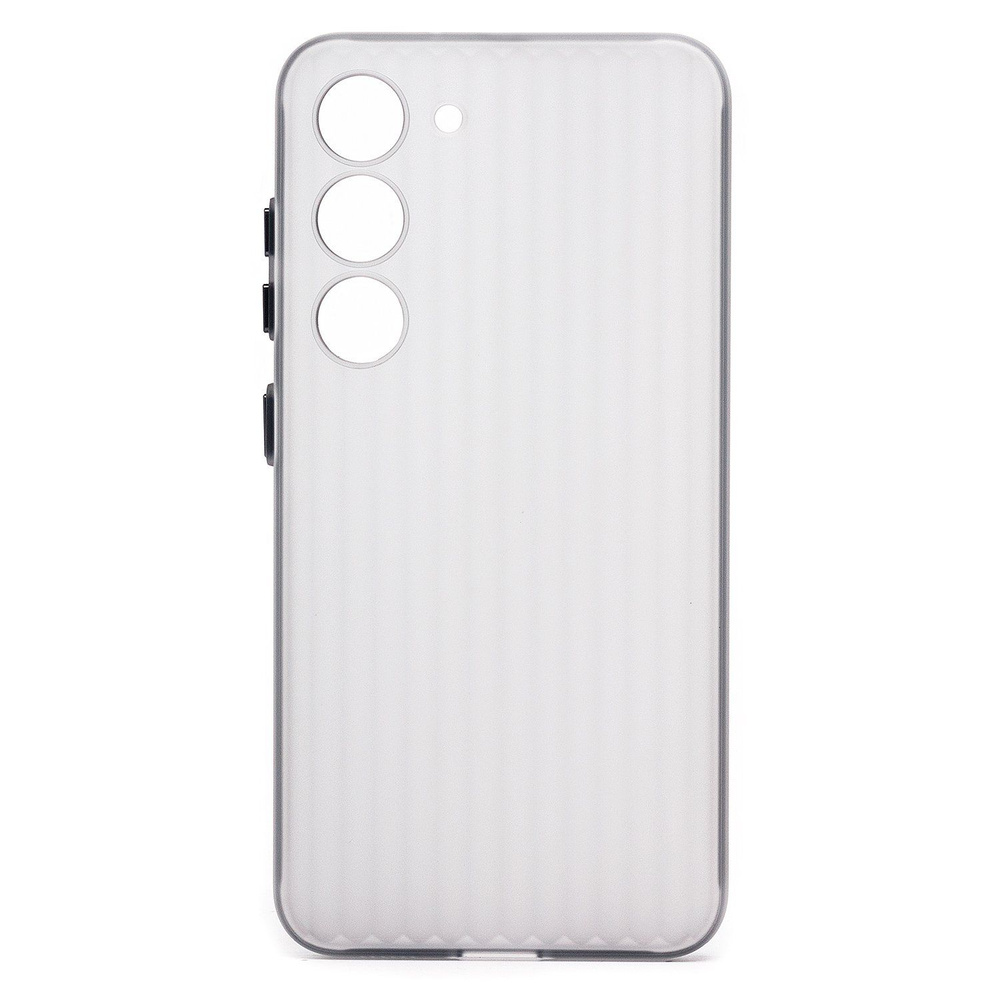 Чехол для Samsung SM-S911B (Galaxy S23) пластиковый рифленый <серый> #1