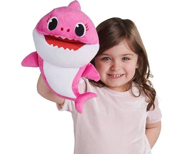 Мягкая игрушка Акуленок Baby Shark Мама акула интерактивный розовый ...